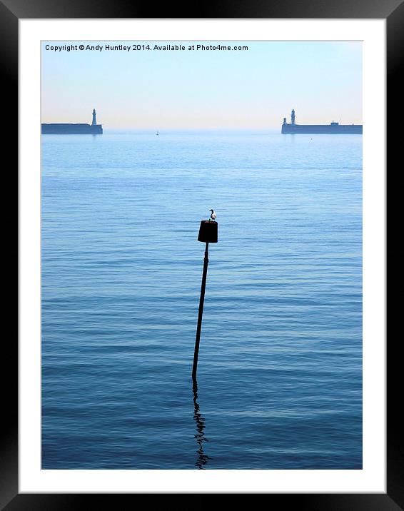 Tidal Post Framed Mounted Print by Andy Huntley