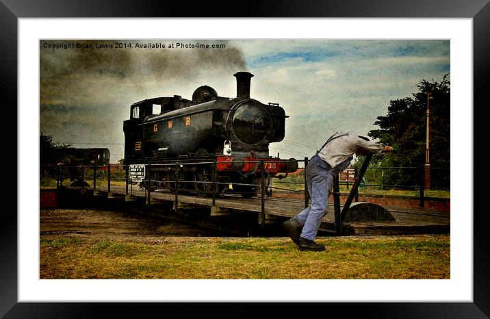 On the Turntable Framed Mounted Print by Ian Lewis