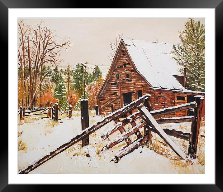 Strong Timbers in Nevada Framed Mounted Print by Jan Dappen