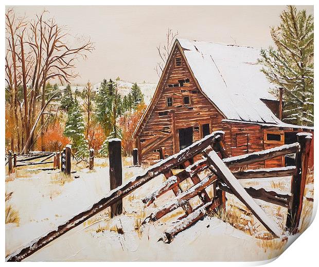 Strong Timbers in Nevada Print by Jan Dappen