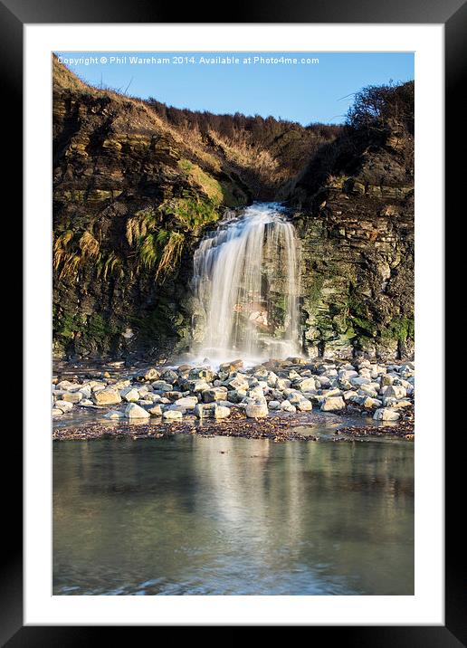 Kimmeridge Waterfall Framed Mounted Print by Phil Wareham