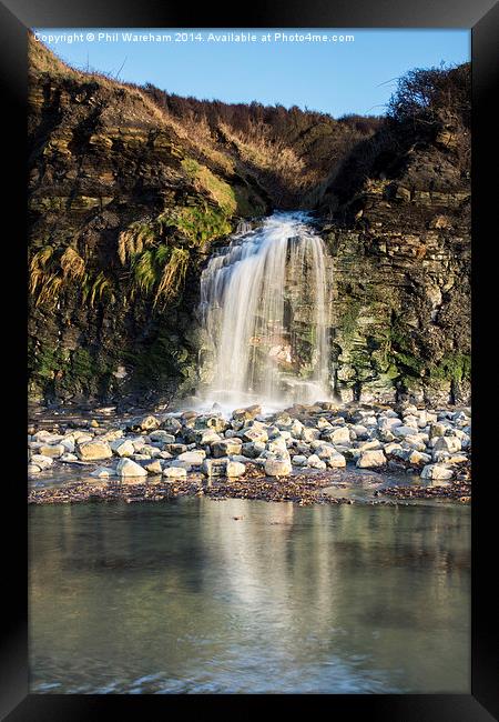 Kimmeridge Waterfall Framed Print by Phil Wareham