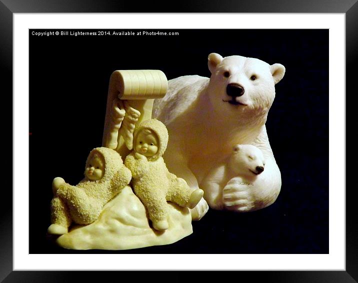 Babys and the Bears Framed Mounted Print by Bill Lighterness
