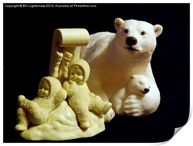 Babys and the Bears Print by Bill Lighterness