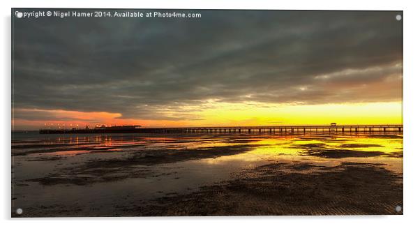 Dawn At Ryde Pier Acrylic by Wight Landscapes