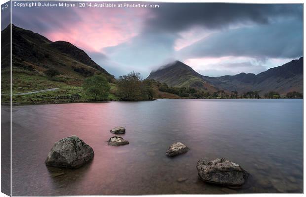 Buttermere Sunrise Canvas Print by Julian Mitchell