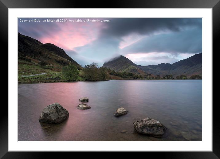 Buttermere Sunrise Framed Mounted Print by Julian Mitchell