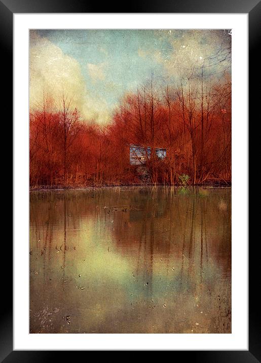 The Blue Hut Framed Mounted Print by Dawn Cox