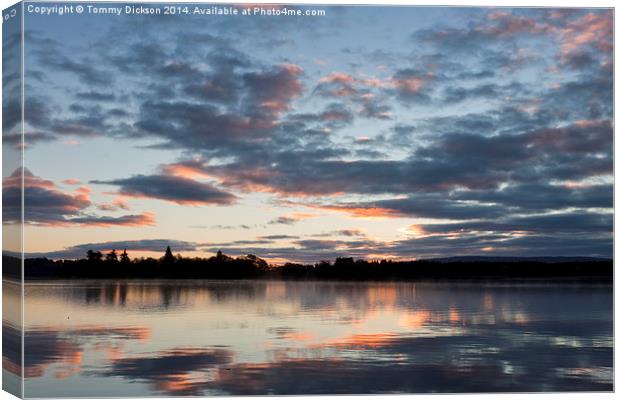 Serene Reflections at Lake of Menteith Canvas Print by Tommy Dickson