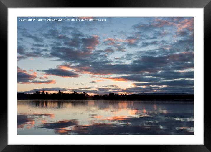 Serene Reflections at Lake of Menteith Framed Mounted Print by Tommy Dickson