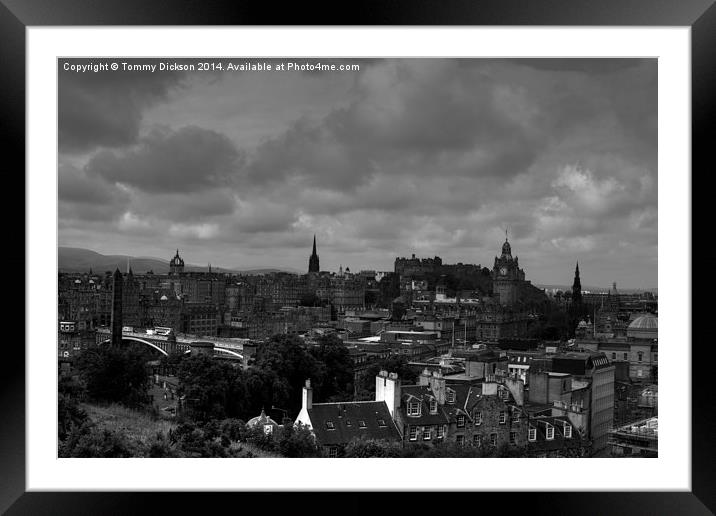 Edinburgh Skyline Framed Mounted Print by Tommy Dickson
