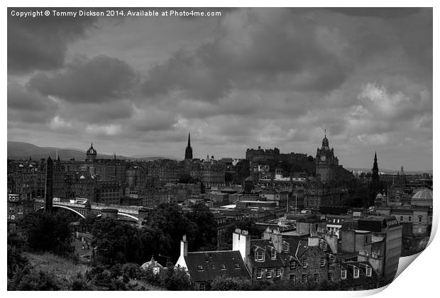 Edinburgh Skyline Print by Tommy Dickson