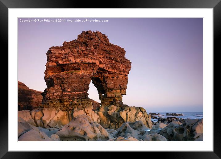 Rock Arch at Whitburn Point Framed Mounted Print by Ray Pritchard