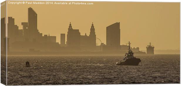 Mersey in the morning Canvas Print by Paul Madden
