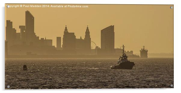 Mersey in the morning Acrylic by Paul Madden