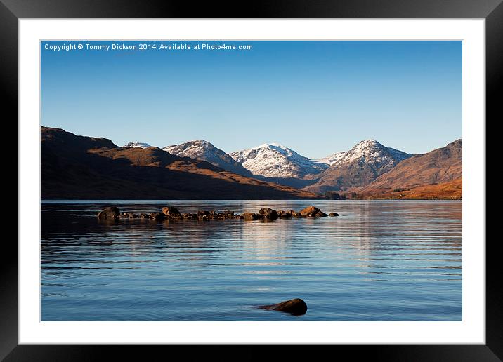 Arrochar Alps Reflected on Loch Arklet Framed Mounted Print by Tommy Dickson