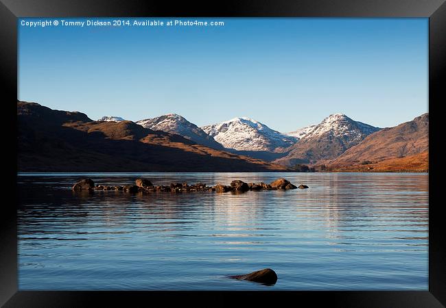 Arrochar Alps Reflected on Loch Arklet Framed Print by Tommy Dickson