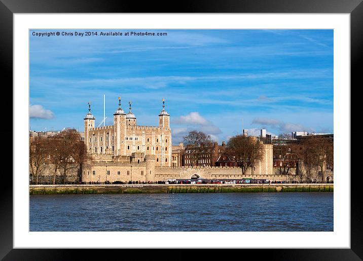 Tower of London Framed Mounted Print by Chris Day