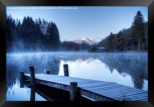 Frosty morning at Loch Ard. Framed Print by Tommy Dickson