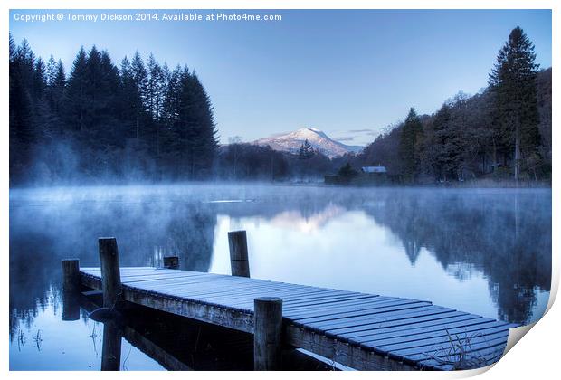 Frosty morning at Loch Ard. Print by Tommy Dickson
