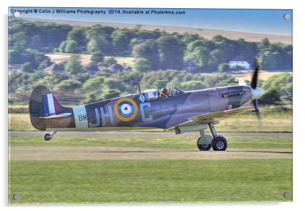 Spitfire VB Scramble - Shoreham Airshow 2013 Acrylic by Colin Williams Photography