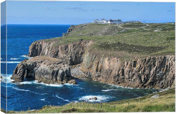 The cliffs around Lands End Canvas Print by Diane Griffiths