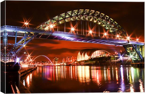 Newcastle and Gateshead Quayside Canvas Print by Helen Holmes