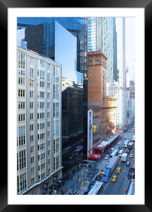 NYC Street Framed Mounted Print by Stuart Barnes