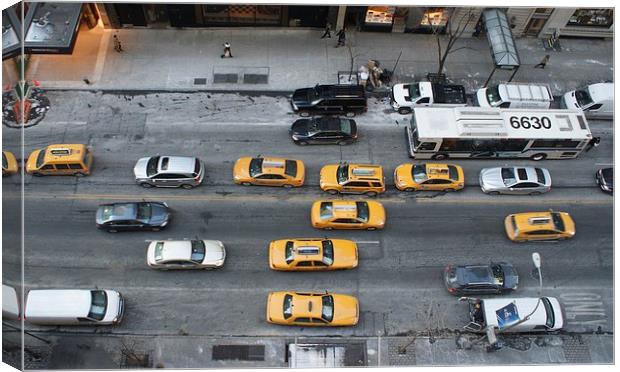 New York taxis Canvas Print by Stuart Barnes