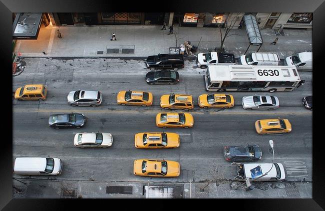 New York taxis Framed Print by Stuart Barnes