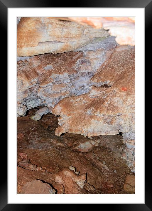 Inside Cave of the Winds Framed Mounted Print by Judy Hall-Folde