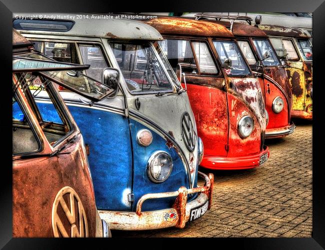 VW Campervans Framed Print by Andy Huntley