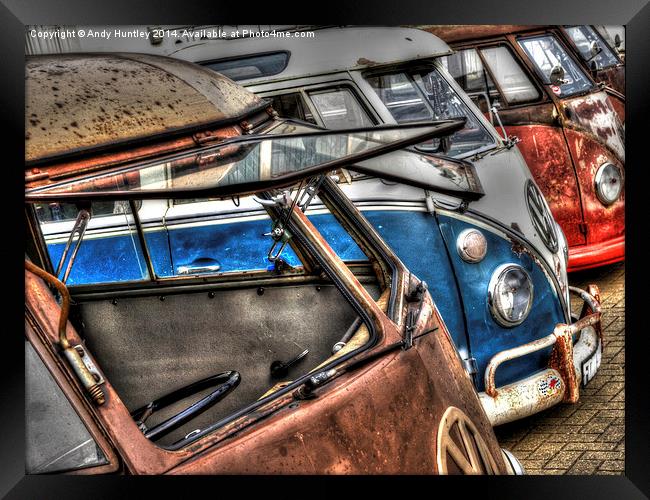 Split Screen Camper Framed Print by Andy Huntley