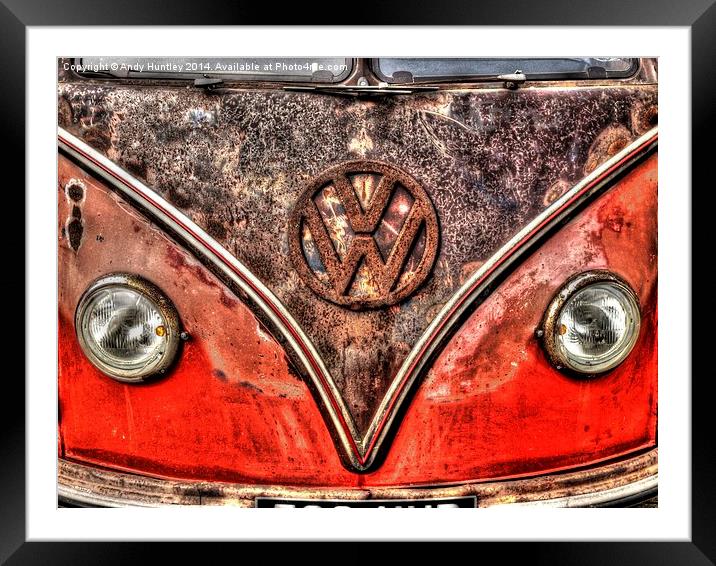 VW Campervan Framed Mounted Print by Andy Huntley