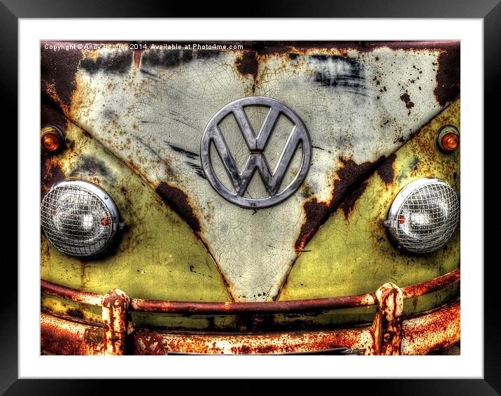 VW Campervan Framed Mounted Print by Andy Huntley