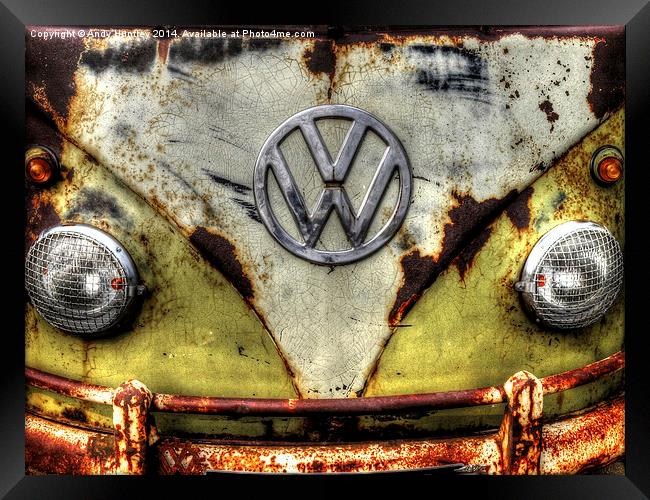 VW Campervan Framed Print by Andy Huntley