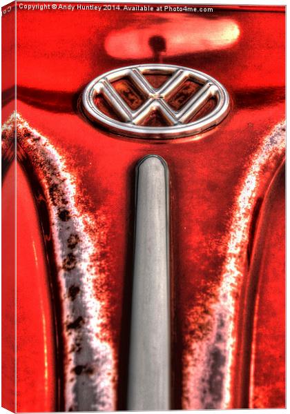 VW Beetle Badge Canvas Print by Andy Huntley