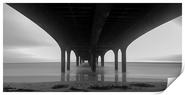 Tranquil seascape under Bournemouth Pier Print by Daniel Rose
