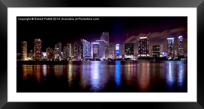 Miamis Night Framed Mounted Print by Robert Pettitt