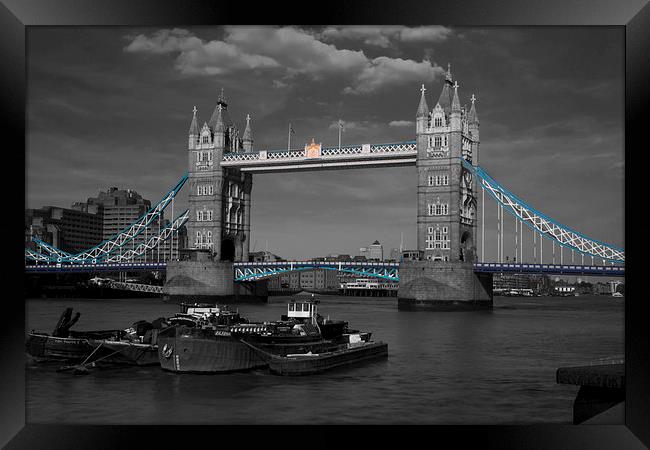 Tower  Bridge Thames London Framed Print by David French