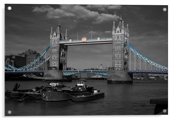Tower  Bridge Thames London Acrylic by David French
