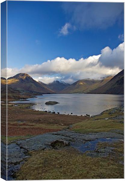 Blue sky over Wastwater Canvas Print by Steven Plowman