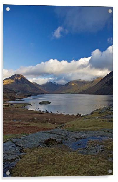 Blue sky over Wastwater Acrylic by Steven Plowman