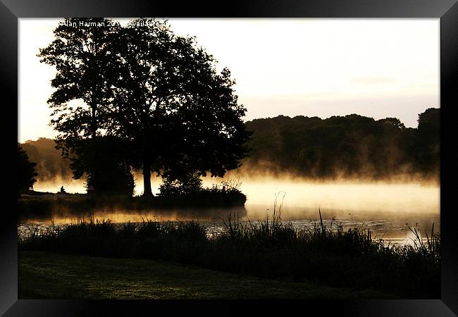 Morning Lake Scene Framed Print by Alan Harman