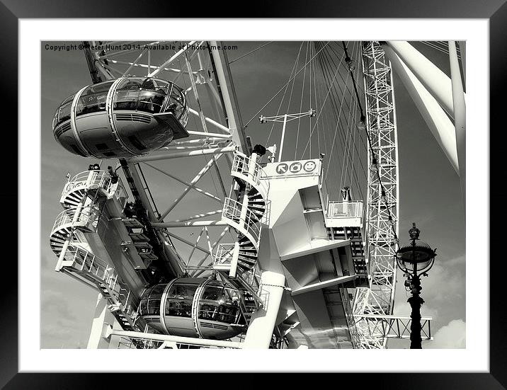 View of the London Eye Framed Mounted Print by Peter F Hunt