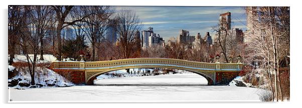 Bow Bridge Panorama Acrylic by Chris Lord