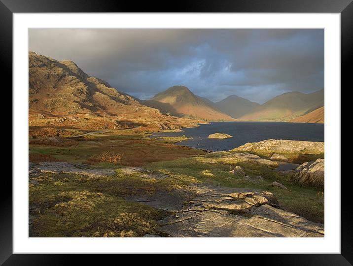 Wastwater in winter light Framed Mounted Print by Stephen Wakefield