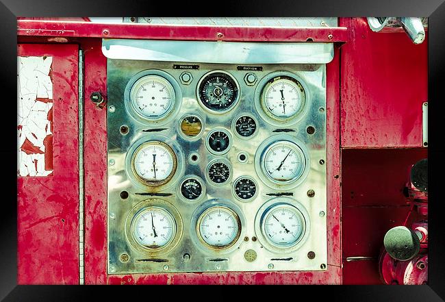 Fire Engine Dials and gauges Framed Print by Greg Marshall
