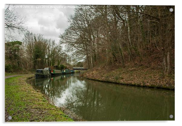 Along the canal. Acrylic by John Morgan