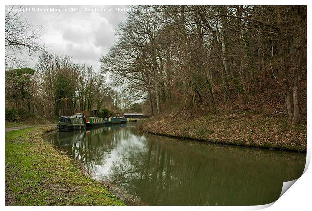 Along the canal. Print by John Morgan